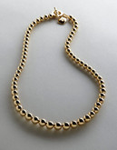 Lauren Ralph Lauren 14K Gold Plated Graduated Metal Bead Necklace - Goldtone