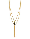 Vince Camuto Chain Drape Suede Wrap Necklace - Gold