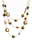 Kenneth Cole New York Faceted Bead And Round Disc Illusion Necklace - Gold