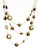 Kenneth Cole New York Faceted Bead And Round Disc Illusion Necklace - Gold