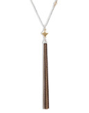 Lucky Brand Lucky Brand Necklace Silver And Gold Tone Chain Tassel Pendant Necklace - Two Tone