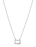 Lauren Ralph Lauren Faceted Stone Pendant Necklace - Silver