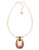 Jones New York Gold and Brown Tone square pendant neck - Brown