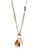 Kenneth Cole New York Multi Colored Geometric Stone Pendant Long Necklace - Gold