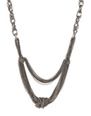 Bcbgeneration Knotted Multi Strand Chain Necklace - Silver