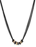 Kenneth Cole New York Deco Glam Metal Glass  Necklace - Crystal