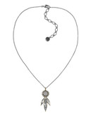 Sam Edelman Metal Resin Pendant Necklace - Crystal