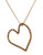 Lucky Brand Gold Tone Open Heart Pendant Necklace - GOLD