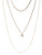 Lucky Brand Gold Tone Pearl Layer Necklace - Gold