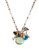 Lucky Brand Lucky Brand Silver-Tone Short Chalcedony Charm Necklace - silver