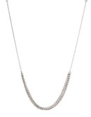 Expression Sterling Silver Necklace with Multi Strand Bib - Silver