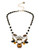 Betsey Johnson Crystal Gem Cluster Frontal Necklace - Black