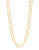 Betsey Johnson Textured Round Link Long Necklace - GOLD