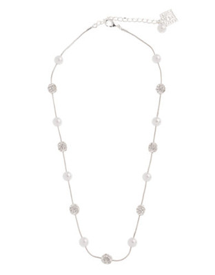Anne Klein Pearl Fireball Necklace - Pearl