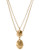 Kenneth Cole New York Sculptural Disc 2 Row Necklace - Gold
