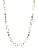 Kensie Long Ball and Chain Necklace - Gold