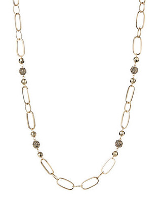 Kensie Long Ball and Chain Necklace - Gold
