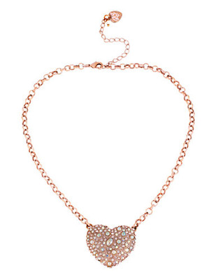 Betsey Johnson Pinktina Metal Pendant Necklace - Pink