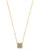 Vince Camuto Glam Punk Items Gold Plated Base Metal Glass Small Pave Square Pendant Necklace - Gold