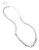 Kenneth Cole New York Silver Geometric Bead and  Shaky Circle Long 2 Row Necklace - Silver
