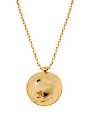 Robert Lee Morris Soho Hammered Circle Disc Pendant Necklace - Gold