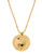 Robert Lee Morris Soho Hammered Circle Disc Pendant Necklace - Gold
