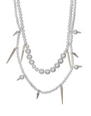 Sam Edelman Pearl Spike Strand Necklace - White