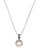 Expression Sterling Silver and Cubic Zirconia Crown Pearl Pendant Necklace - Silver