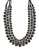 Expression Bead and Chain Collar Necklace - BLACK