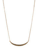 Lucky Brand Gold Pave Bar Pendant Necklace - Gold