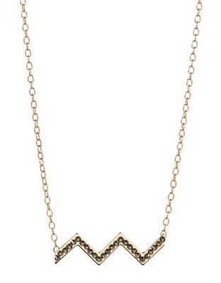 424 Fifth Crystal Chevron Necklace - gold