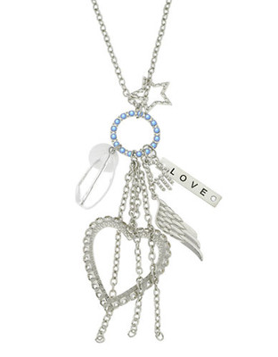 Guess Hippie Chic Denim Necklace - SILVER