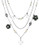 Betsey Johnson Crystal Heart Illusion Necklace - Silver