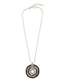Nine West Necklace with Multi Tone Hoops - Silver
