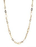 Kensie Sandblasted Link Necklace - GOLD