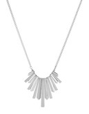 Kensie Bar Shower Necklace - Silver