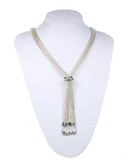 Expression Mesh Chain Tassel Necklace - No Colour