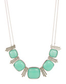 Expression Square Stone Necklace - Turquoise