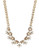 Expression Faceted Stone and Pearl Necklace - Gold