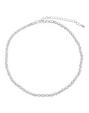 Cezanne Metal Crystal Collar Necklace - Silver
