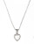 Expression Sterling Silver and Cubic Zirconia Heart Bezel Pendant Necklace - SILVER