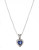 Expression Sterling Silver and Blue Sapphire Heart Bezel Pendant Necklace - SILVER