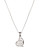 Expression Sterling Silver and Cubic Zirconia Heart Pearl Pendant Necklace - SILVER