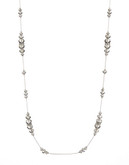 Expression Long Bead and Crystal Necklace - Dark Grey