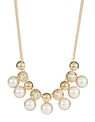 Expression Faux Pearl Drop Necklace - Beige