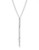 Expression Multi Chain Embellished Tassel Necklace - Silver