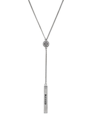 Bcbgeneration Share The Love Light Antique Rhodium Plated Blessed Y Necklace - Grey