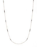 Kensie Faceted Bead Station Necklace - Mix Metal