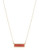 Kensie Pave Bar Bead Chain Necklace - Coral