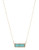 Kensie Pave Bar Pendant - Turquoise